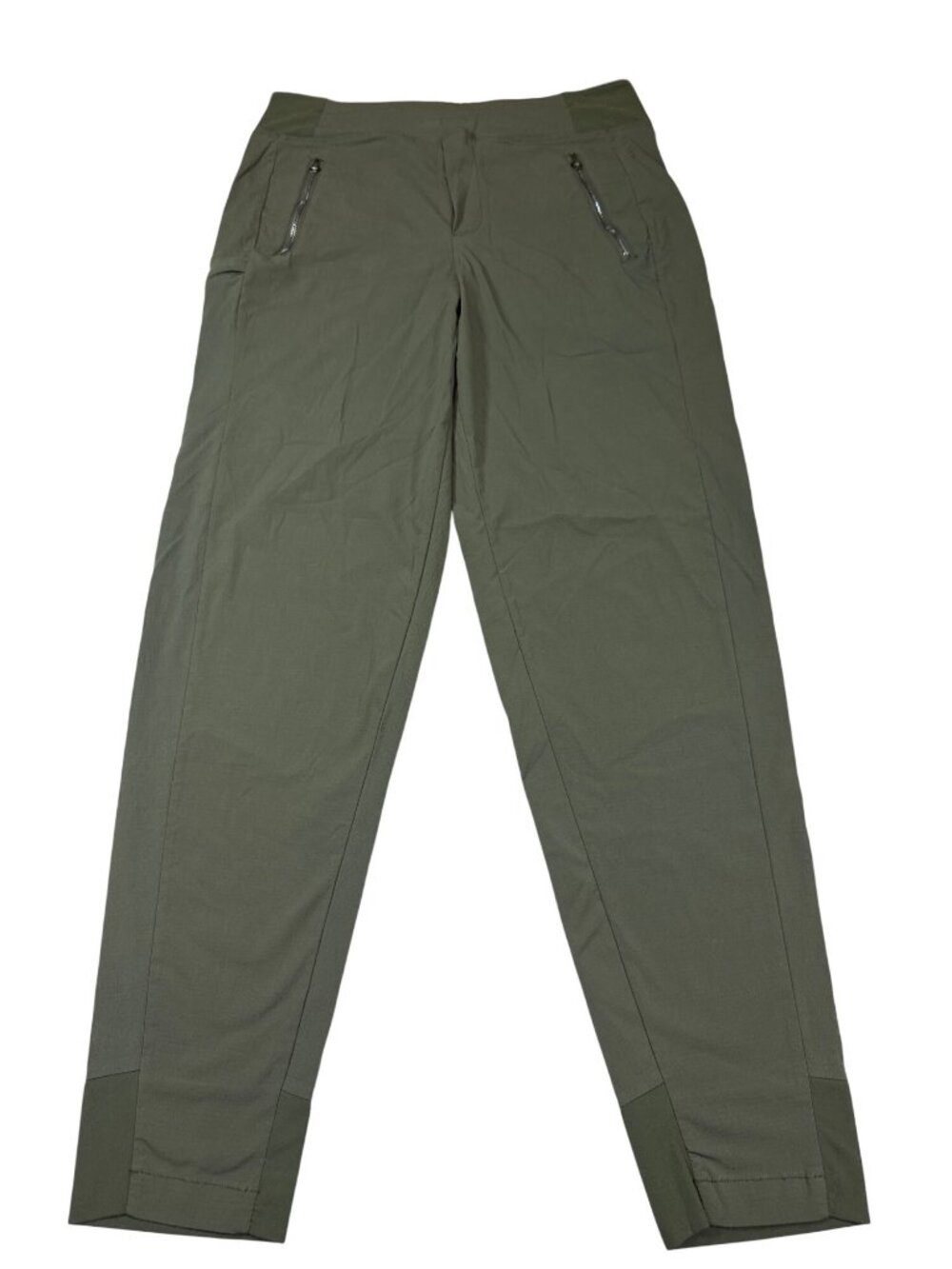 Athleta 8T tall Green Tapered Leg Pants With Zippered Pockets  (OO627)